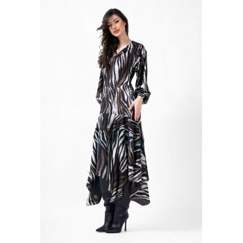Rochie midi cu print leopard