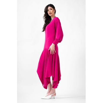 Rochie midi fuchsia