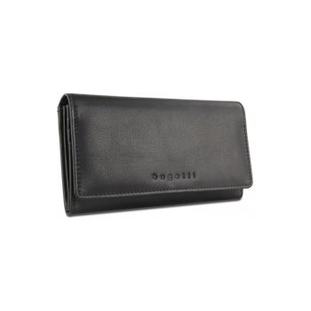 Portofel dama -  seria Punto - 49131701 - piele naturala - negru