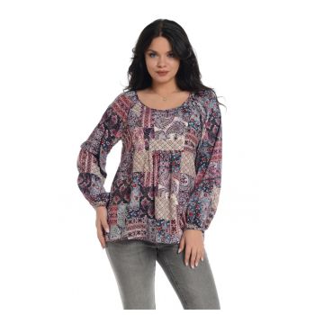 888122684-Bluza Dama Platca Mov cu Maneci Bufante