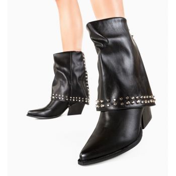 Botine dama Floor Negre ieftine