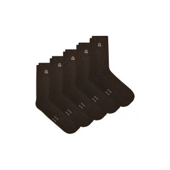 Set 5 perechi - Sosete clasice pentru barbati si femei -  Brun - sosete comode - confortabile si respirabile
