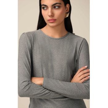 Bluza cu maneci lungi si insertii de lurex
