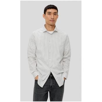 Camasa barbati cu maneca lunga - imprimeu cu puncte si croiala Slim fit -  Alb
