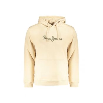 Hanorac barbati din bumbac cu imprimeu cu logo - Regular fit - Bej