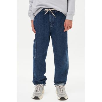 Blugi de denim cu croiala ampla