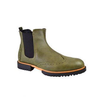 Ghete Barbati Kaki Chelsea Brogue - 32136 ieftine de firma originale