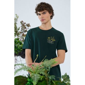 Medicine tricou barbati, culoarea verde, cu imprimeu