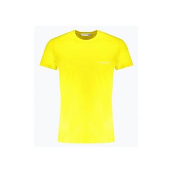 Tricou barbati din bumbac cu imprimeu cu logo - Galben