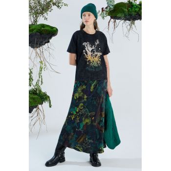 Medicine tricou din bumbac femei, culoarea gri
