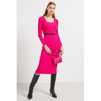 Rochie bodycon cu logo in talie