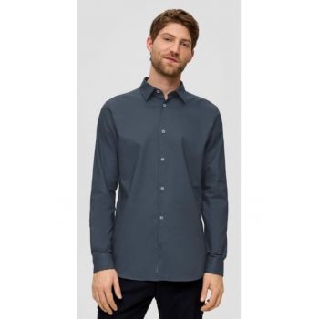 Camasa clasica barbati cu maneca lunga si croiala Slim fit - Gri inchis ieftina