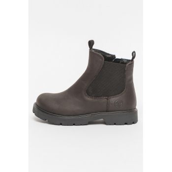Ghete de piele cu garnituri textile Charlie