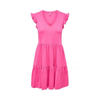 Rochie femei -  Bumbac - Roz ieftina la reducere
