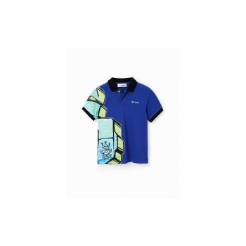 Tricou polo copii -  302006618 - Bumbac - Albastru marin
