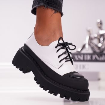 Pantofi Casual Lady T - T555 White ieftina