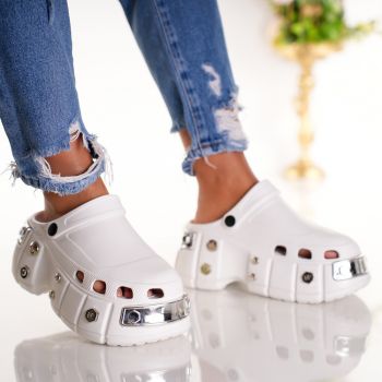 Saboti Krock - BG156 White ieftini la reducere