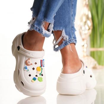 Saboti Krock Fun - YW-103 White ieftini la reducere