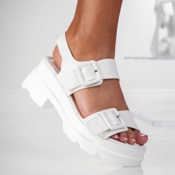 Sandale Casual - 3LE51 White ieftine la reducere