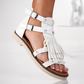 Sandale Casual Ole - 3H27 White ieftine la reducere