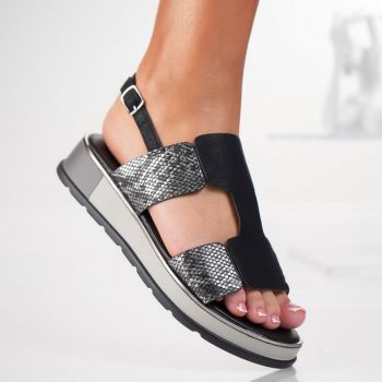 Sandale Casual Snacke - 3GZ31 Black ieftine la reducere