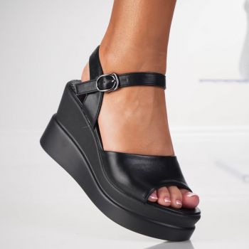 Sandale cu Platforma - 704 Black ieftine la reducere