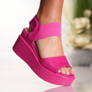 Sandale cu Platforma - C-1 Fuchsia ieftine la reducere
