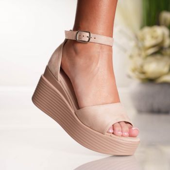 Sandale cu Platforma - C-2 Beige ieftine