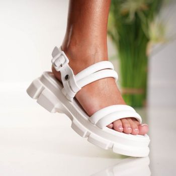 Sandale Dama - 3LN3 White ieftine la reducere