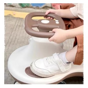 PlasmaCar fara pedale Little Mom Coffe, cu sunete, roti din polipropilen luminoase, sezut ergonomic