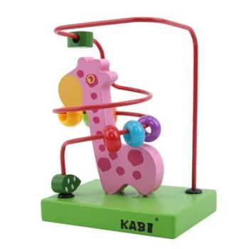 Joc Motric Labirint Montessori, din Lemn, Girafa, Kabi