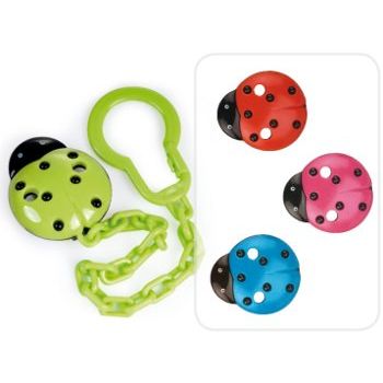 Lantisor pentru suzeta copii, Canpol Babies, model buburuza 10873 Rosu