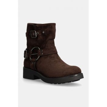 Answear Lab botine femei, culoarea maro, cu toc drept ieftine