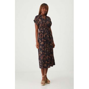 Medicine rochie midi, evazată