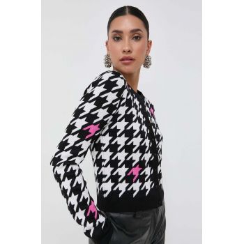 Silvian Heach pulover femei, culoarea alb