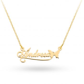 Colier Butterfly pentru copii personalizat cu nume la comanda