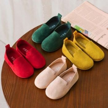 Balerini tip piele intoarsa (Culoare: Crem, Marime: 23) ieftina