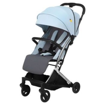 Carucior sport pliabil Skiddou Mikkeli Sky high, ultracompact pentru calatorii, Bleu