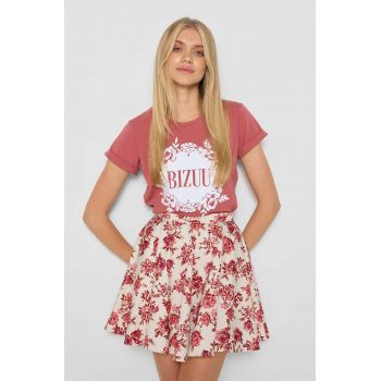 Bizuu tricou din bumbac IOLA femei, culoarea roz, IOLA ROZOWY