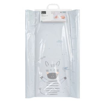 Saltea de infasat moale pentru bebelusi KikkaBoo Stripy Friends 70x50cm soft cu suprafata impermeabila,Taliometru incorporat,Contur lateral mai inalt restrictie blanda antirostogolire,Potrivita pentru acasa,cabinet medical