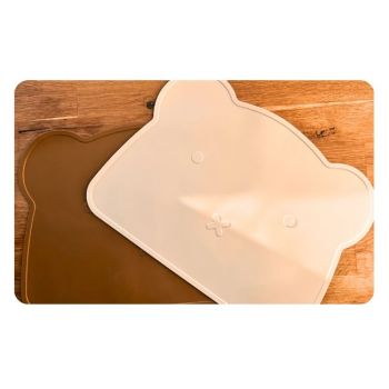 Suport farfurie pentru copii din silicon antiderapant Retter Brun