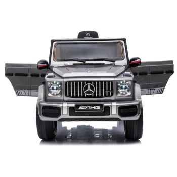 Masinuta electrica cu echipare Premium Mercedes G63 AMG Silver Painting