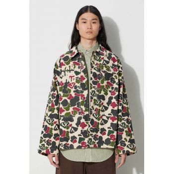 Billionaire Boys Club cămașă din bumbac Duck Camo bărbați, culoarea verde, cu guler clasic, regular, B23423 de firma originala