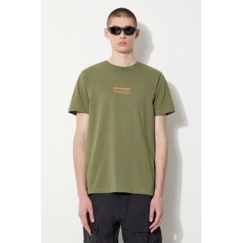 Maharishi tricou din bumbac Th Anniversary Aum barbati, culoarea verde, cu imprimeu, 1306.OLIVE de firma original