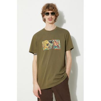 Maharishi tricou din bumbac Tiger Vs. Samurai T-Shirt barbati, culoarea verde, cu imprimeu, 1079.OLIVE de firma original