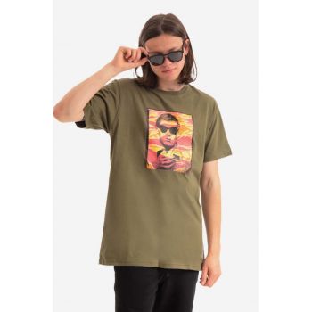 Maharishi tricou din bumbac Warhol Polaroid Portrait T-Shirt OCJ culoarea verde, cu imprimeu 9711.OLIVE-OLIVE de firma original