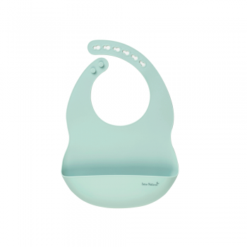 Baveta ajustabila din silicon cu buzunar Nordic mint
