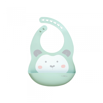 Baveta ajustabila din silicon cu buzunar Sweet Fun mint