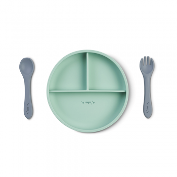 Set diversificare cu 4 piese din silicon Food Fun mint