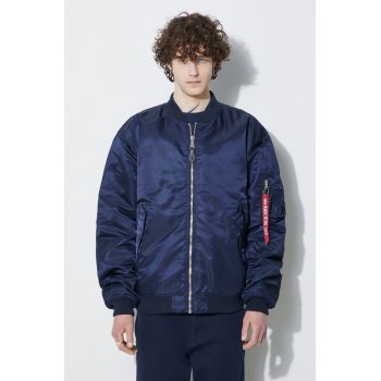Alpha Industries geacă bomber MA-1 CS bărbați, culoarea bleumarin, de tranziție, oversize, 136136